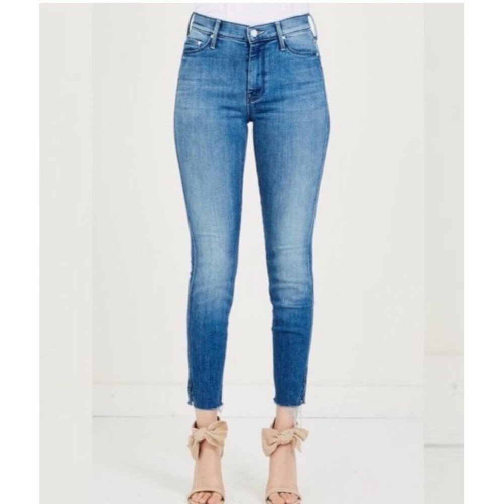 MOTHER Vamp Fray Jeans In Crack The Whip‎ Wash Women’s Size 26 Preppy Classic